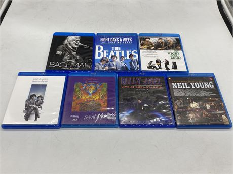 LOT OF 7 BLUE RAY CONCERTS