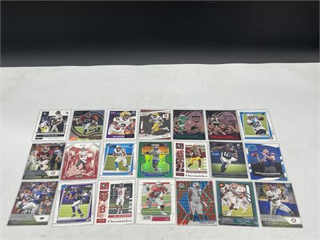 21 NFL ROOKIE CARDS