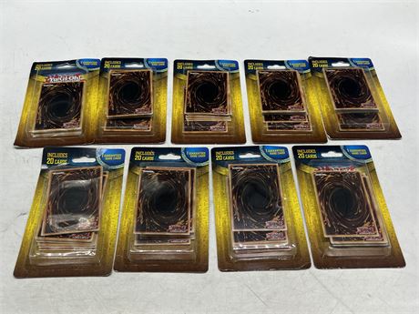 9 SEALED YU-GI-OH CARD PACKS