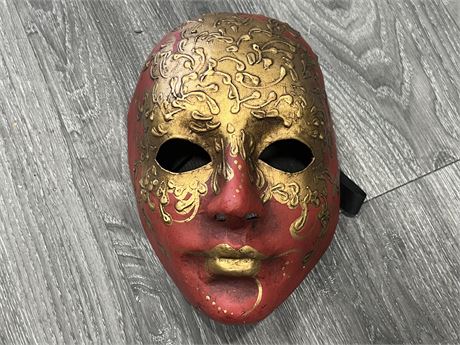 VENETIAN MASK - HAND CRAFTED IN ITALY - 9.5” LONG