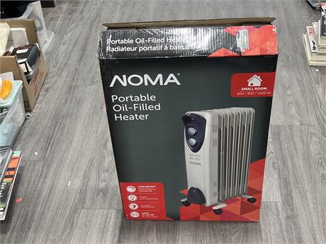 NEW OPEN BOX NOMA PORTABLE OIL FILLED HEATER