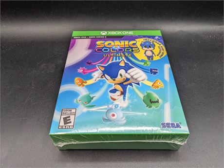 SEALED - SONIC COLORS ULTIMATE EDITION - WITH FIGURE - XBOX