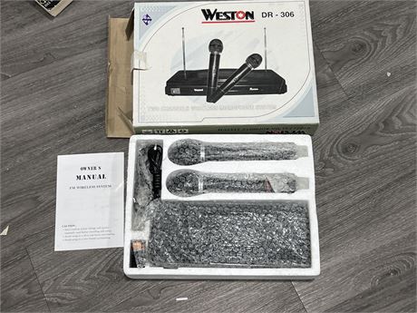 WESTON TWO CHANNELS WIRELESS MICROPHONE SYSTEM