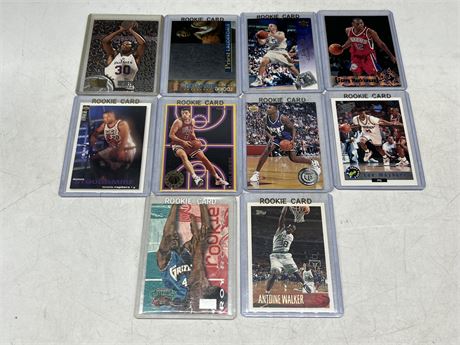 10 NBA ROOKIE CARDS