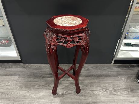 CHINESE CARVED PLANT / VASE STAND 30”x15”