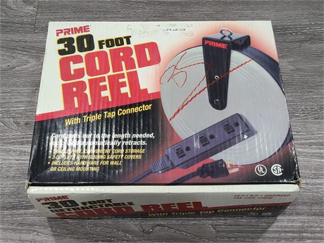 PRIME 30 FOOT CORDED REEL (New in box)
