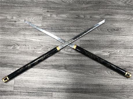 TWO BLADE SAMURAI SWORD 18.5”