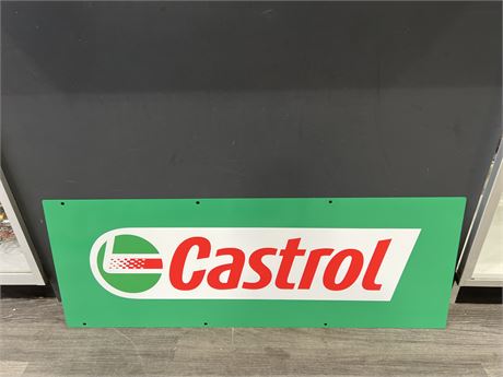 CASTROL OIL METAL SIGN (44”x16”)
