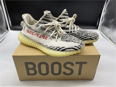 AUTHENTIC YEEZY BOOST 350 V2 ‘WHITE / BLACK’ SHOES SIZE 8 W/OG BOX & RECEIPT