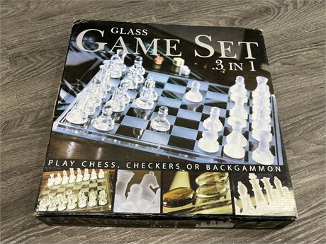 (NEW) GLASS GAME SET 3 IN 1