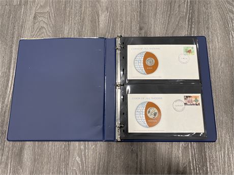 COINS OF ALL NATIONS IN BINDER