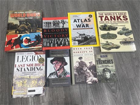 LOT OF 8 MILITARY BOOKS