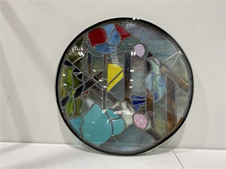 THICK STAINED GLASS PIECE (2ft diameter)