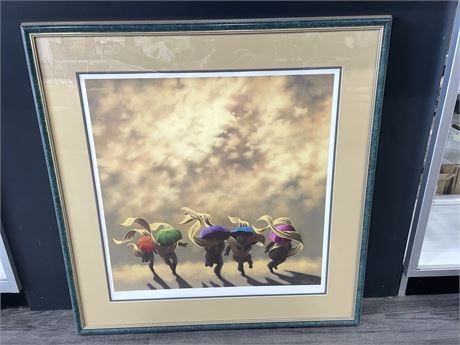 CLAUDE THE BERGE LA COURSE SIGNED NUMBERED PRINT 34”x34”