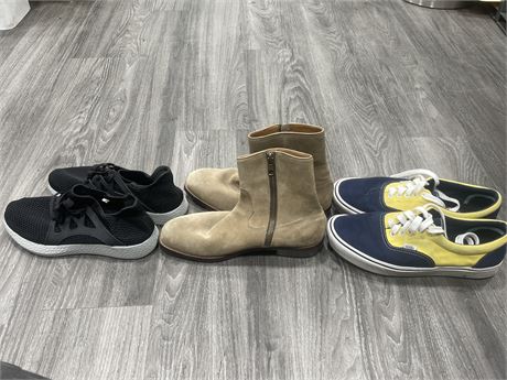 3 PAIRS OF SHOES NEW + NEAR NEW