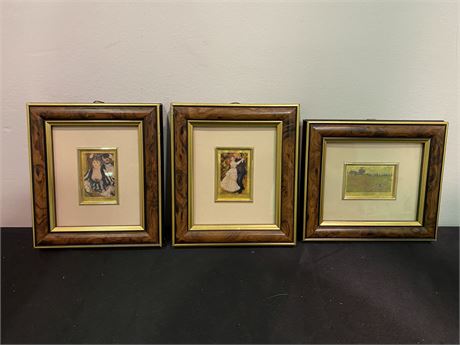 3 GOLD PLATE PICTURES - MADE IN ITALY (6.5”X6”)