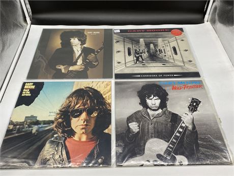 4 GARY MOORE RECORDS - (VG+)