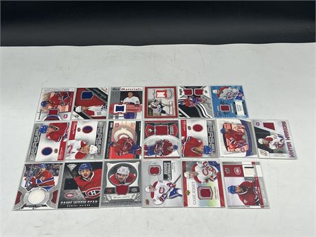 19 MONTREAL CANADIANS PATCH CARDS