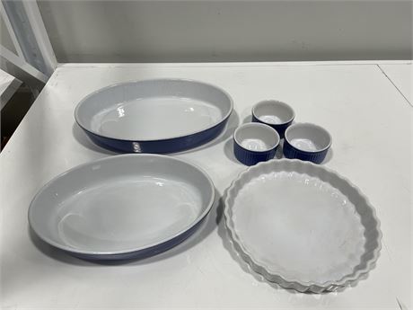 “EMILE HENRY” 6PC DISH-WARE MADE IN FRANCE