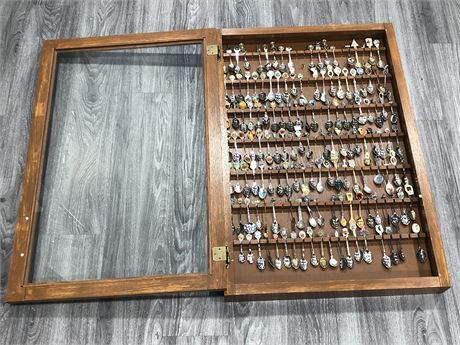 CABINET WITH 100+ COLLECTOR SPOONS