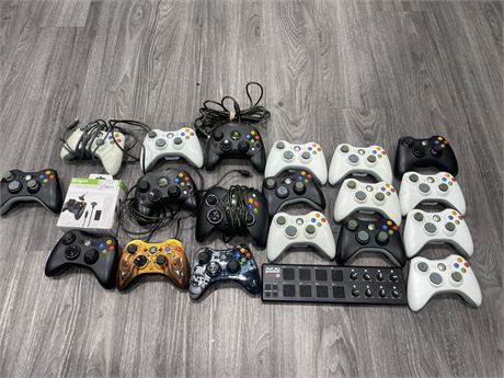 LARGE LOT OF XBOX CONTROLLERS