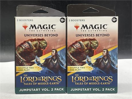 2 SEALED MAGIC LORD OF THE RINGS TALES OF MIDDLE-EARTH JUMPSTART VOL. 2 PACKS