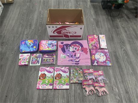 LOT OF MOSTLY NEW MY LITTLE PONY TOYS / COLLECTABLES