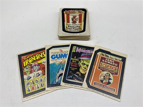 LOT OF 1975 TOPPS CHEWING GUM STICKERS/CARDS