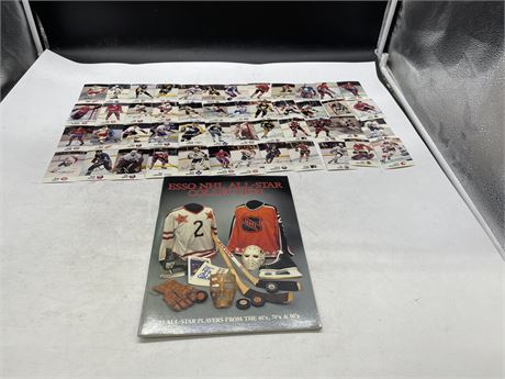 1988 NHL ESSO ALL-STAR COLLECTION ALBUM + COMPLETE CARD SET