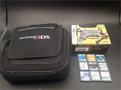 3DS CASE WITH GAMES - VERY GOOD CONDITION