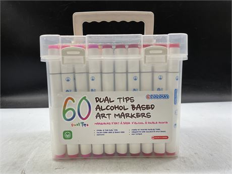 SEALED 60 DUAL TIPS ART MARKERS