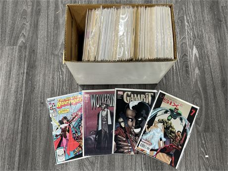 BOX OF MARVEL BACK ISSUE COMICS - BAGGED & BOARDED