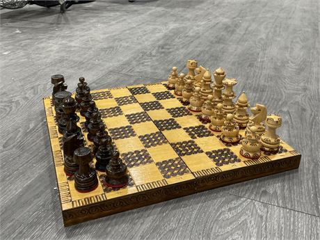 HAND CARVED ASAIN CHESS SET
