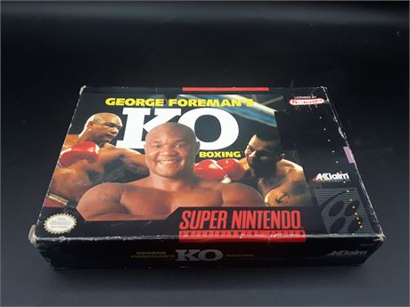 GEORGE FOREMAN'S KO BOXING - VERY GOOD CONDITION - SNES