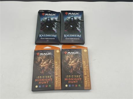 4 SEALED MAGIC THE GATHERING THEME BOOSTERS
