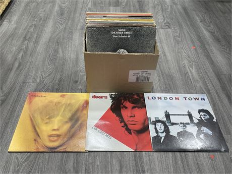 BOX OF MISC RECORDS - MOST ARE SCRATCHED OR SLIGHTLY SCRATCHED