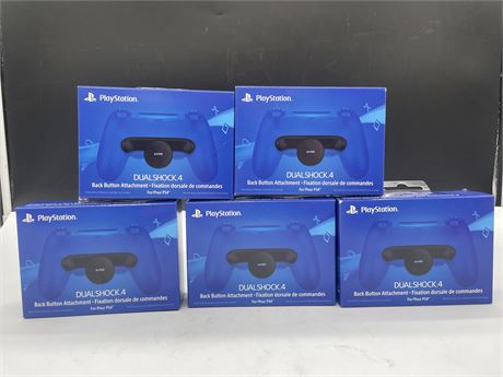 5 NEW PS4 DUAL SHOCK 4 BACK BUTTON ATTACHMENTS “BUMPERS”