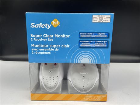 SAFTEY 1ST - SUPER CLEAR MONITOR 2 RECEIVER SET - POSSIBLY USED ONCE