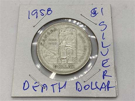 1958 SILVER DEATH DOLLAR
