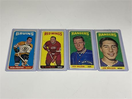 (4) 1964 TALL BOY CARDS