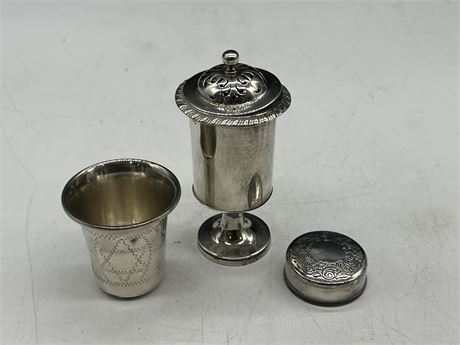 3 STERLING PIECES - TALLEST IS 3.5”