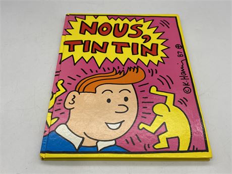 NOUS, TINTIN SPECIAL EDITON COVER ART BY KEITH HARING LARGE BOOK (1987)