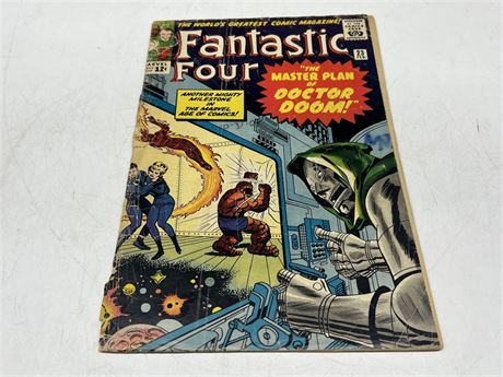 FANTASTIC FOUR #23 - DETACHED COVER REPAIRED W/TAPE