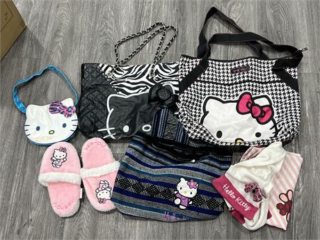 HELLO KITTY PURSES / BAGS, SLIPPERS, ETC