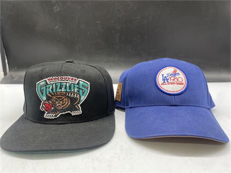 1980s LA DODGERS ALL STAR GAME AND VANCOUVER GRIZZLIES HAT