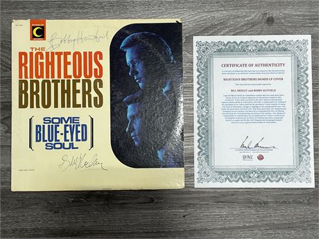 RIGHTEOUS BROTHERS SIGNED LP ALBUM ‘BLUE EYED SOUL’ W/COA