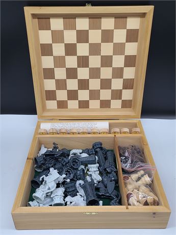 CHESS SET & SHUT-THE-BOX-GAME ALL IN ONE