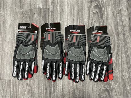 4 NEW PAIRS OF BDG XL SIZED GLOVES