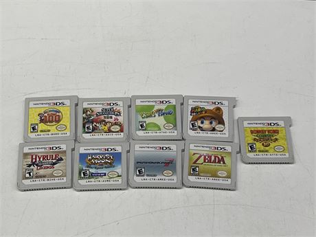 9 ASSORTED 3DS GAMES