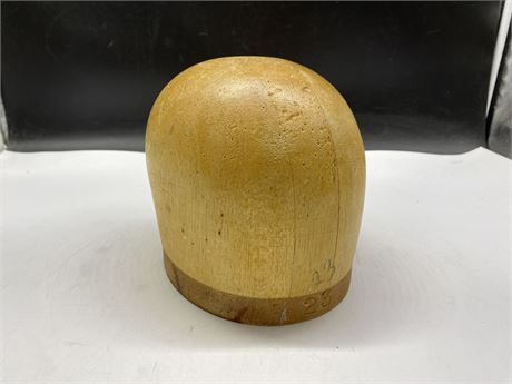 EARLY WOODEN HAT FORM #23 - 7” TALL